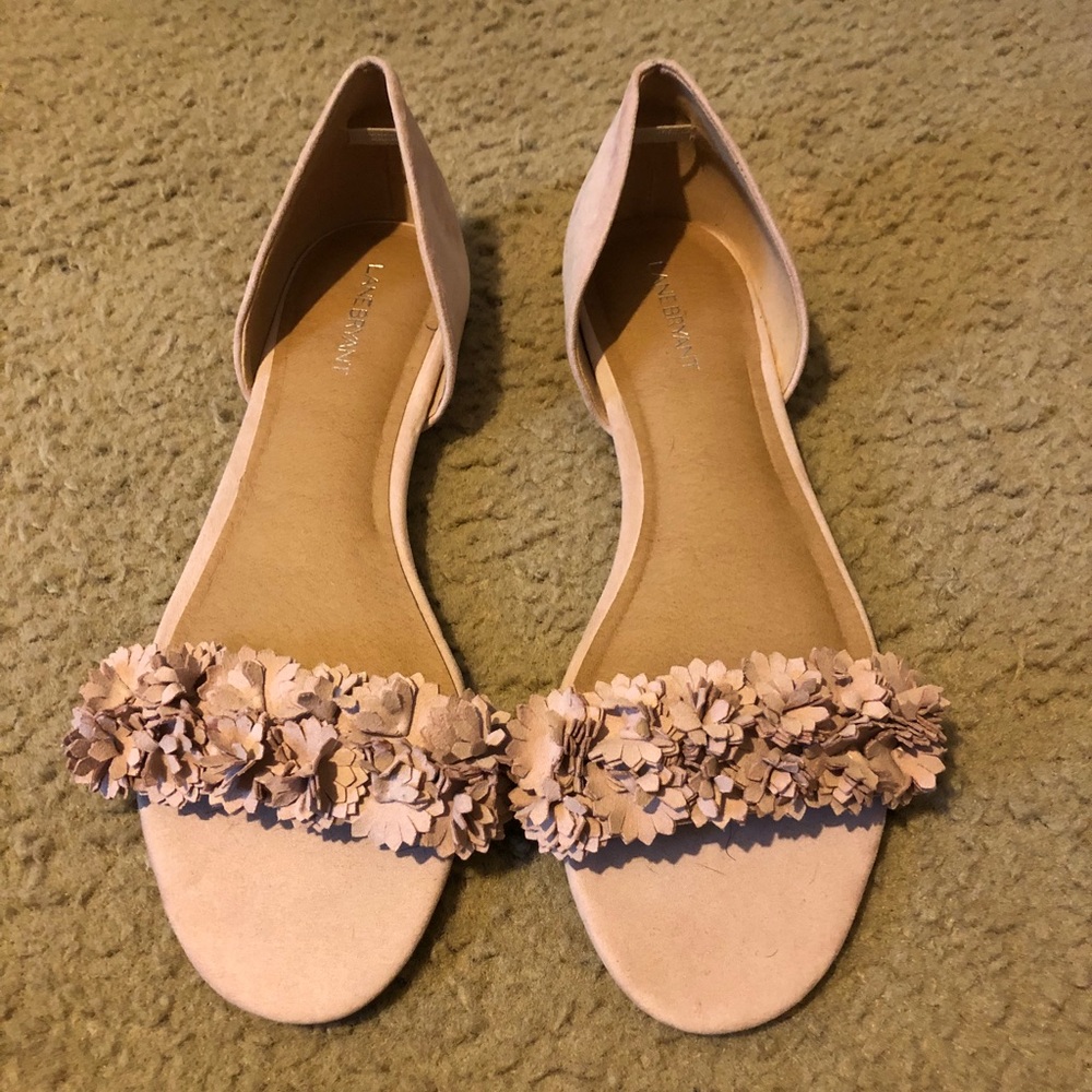 Lane Bryant blush floral sandals